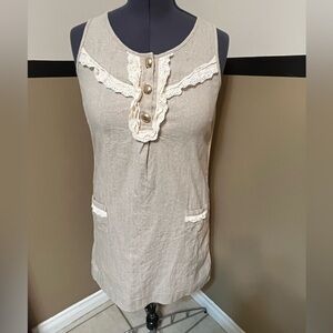 Juicy Couture Linen Dress Size 8‎ Y2K coastal cottage core summer resort wear